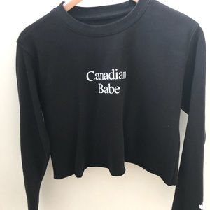 Peace Collective “Canadian Babe” Crop Sweater